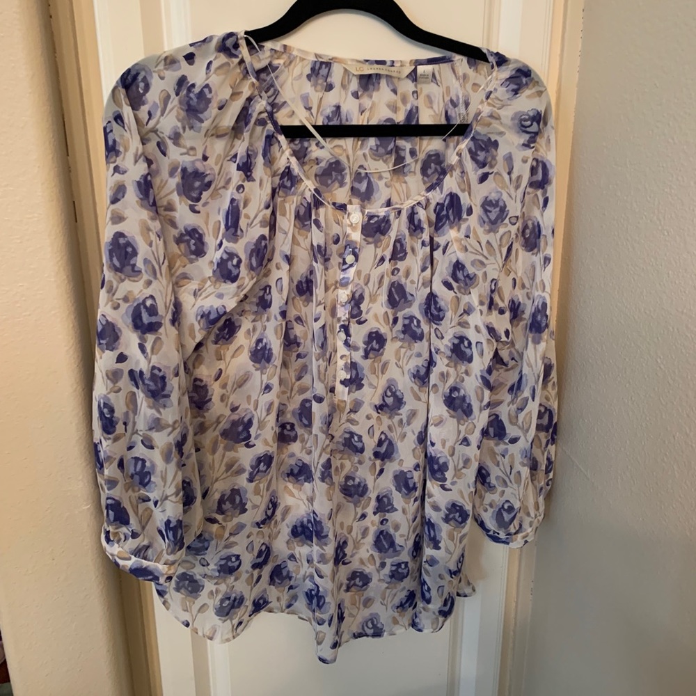 Blue Floral Top